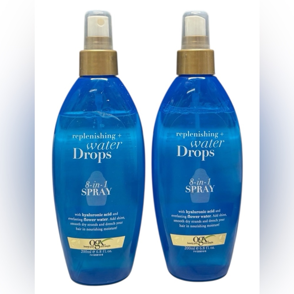 (2) New OGX Replenishing + Water Drops 8 in 1 Spray 6.8floz Original Formula